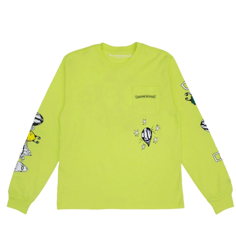 Chrome Hearts Matty Boy Long Sleeve T Shirt Green/Multi